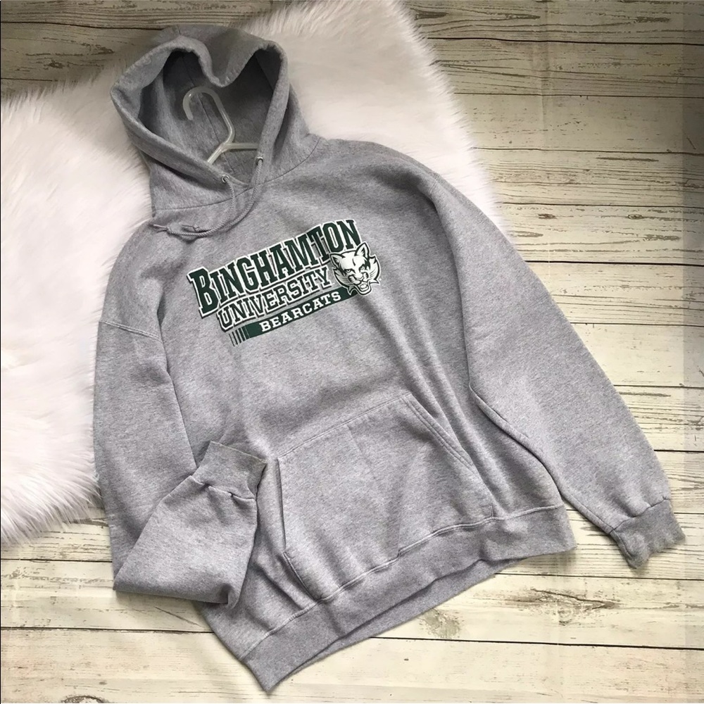 Dated Champion Binghamton Bearcats Hoodie Grey - Picture 5 of 8
